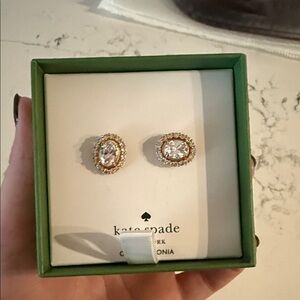 Kate Spade Gold and Silver Oval Earrings
